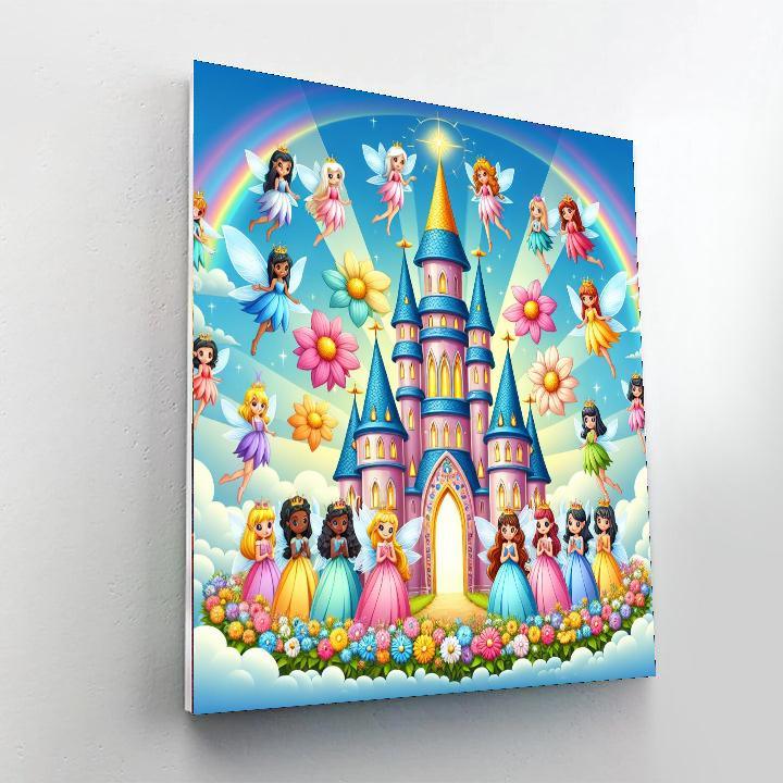 Magical Fairy Castle Paint By Numbers Art