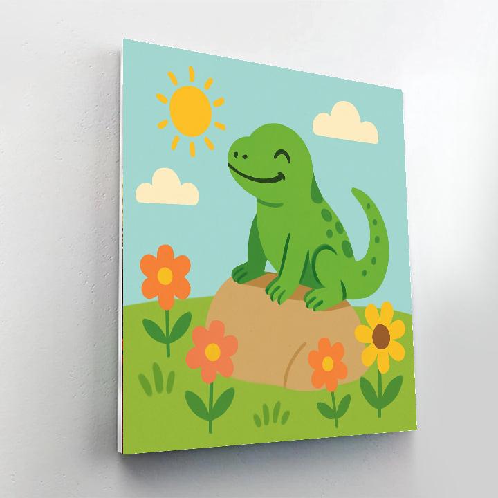 Sunny Day Lizard Painting By Numbers Kit
