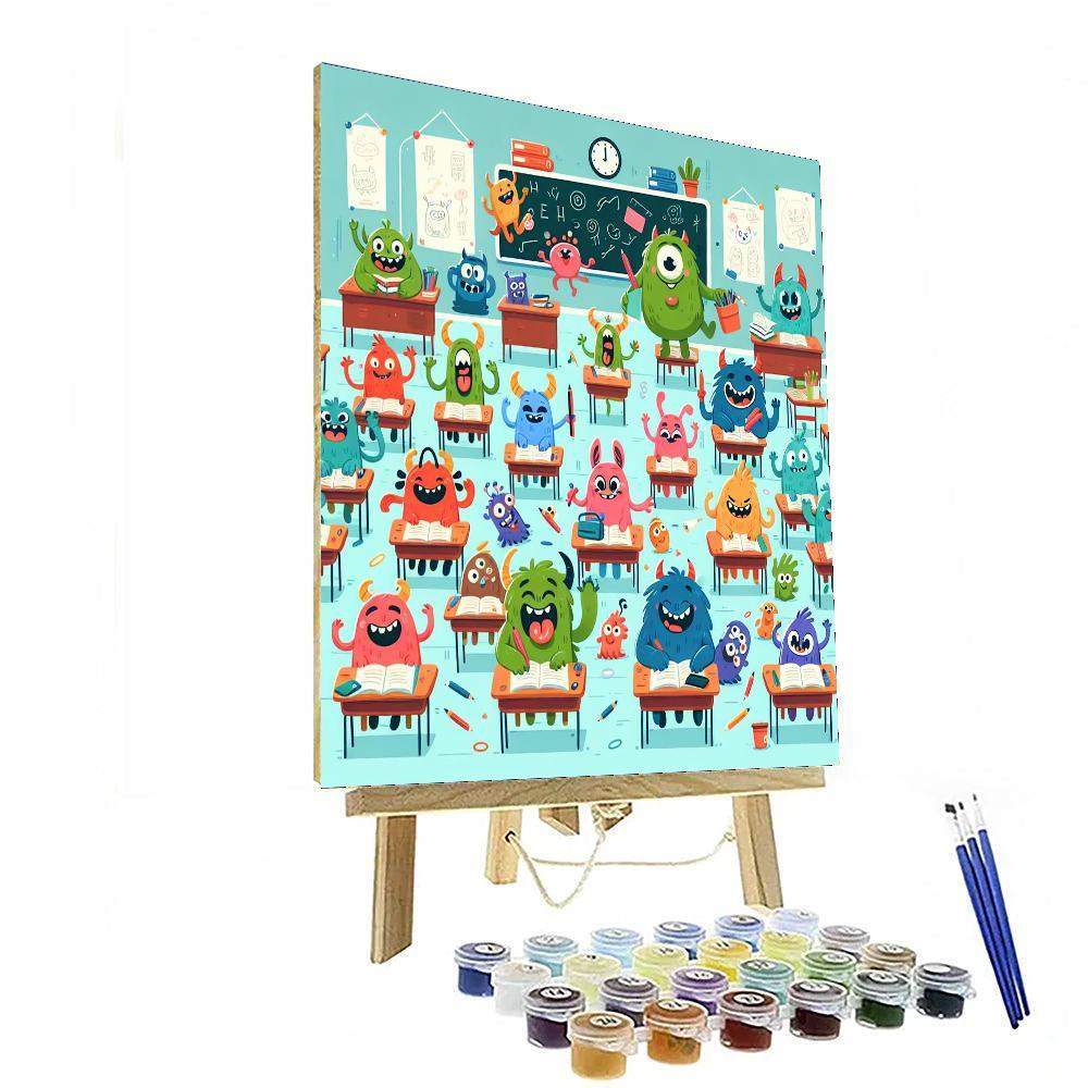 Friendly Monster School Paint By Number