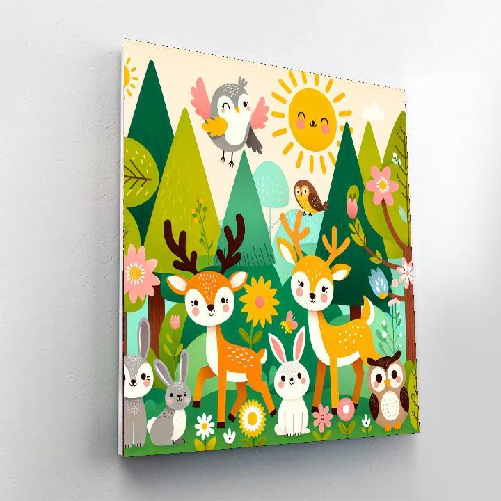 Adventures Of Forest Friends Paint By Color