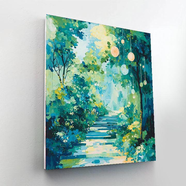 René Magritte Inspired Surreal Garden Sanctuary  Painting By Numbers Kit
