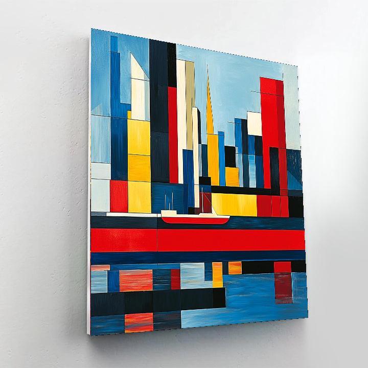 Piet Mondrian Inspired Modern Cityscapes In Mondrian  DIY Paint By Numbers