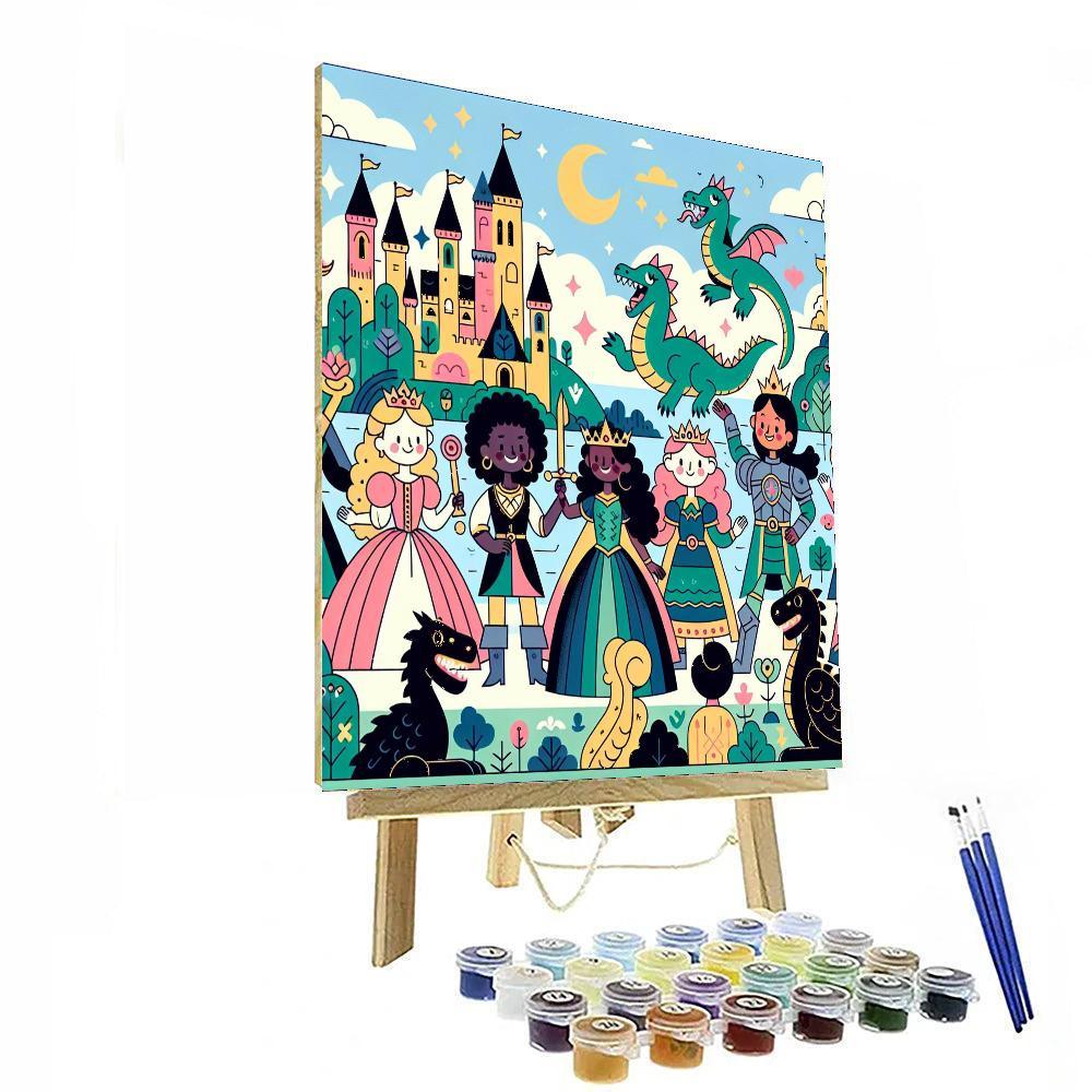 Fairytale Kingdom Fun Paint By Numbers Art