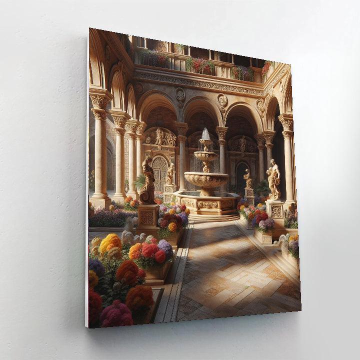 Renaissance Courtyard Delight Painting By Numbers Kit