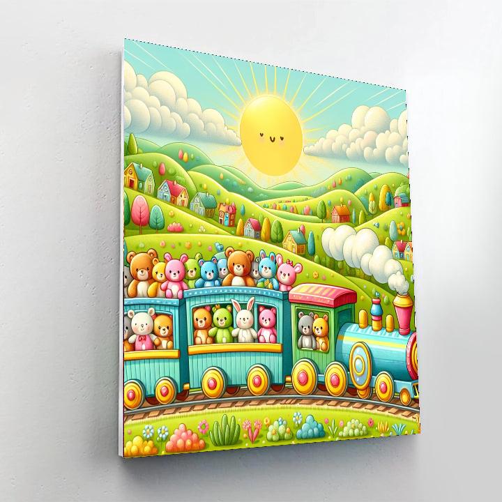 The Happy Toy Train DIY Paint By Numbers