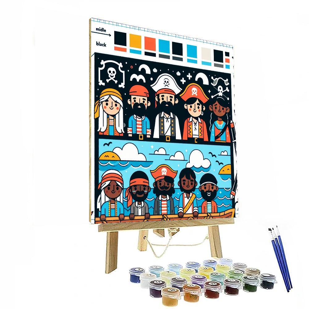 Treasure Hunt At Sea Paint By Numbers Art