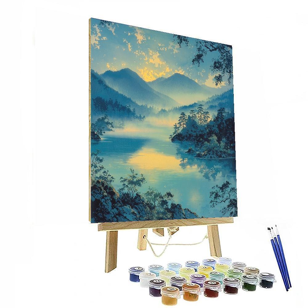 Hiroshige Inspired Eternal Serenity  Painting By Numbers Kit