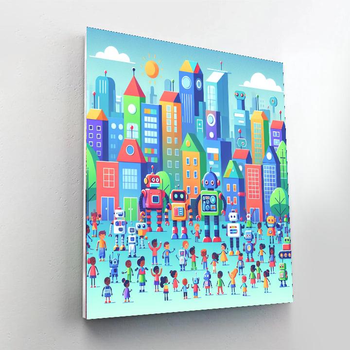 Robo City Number Painting