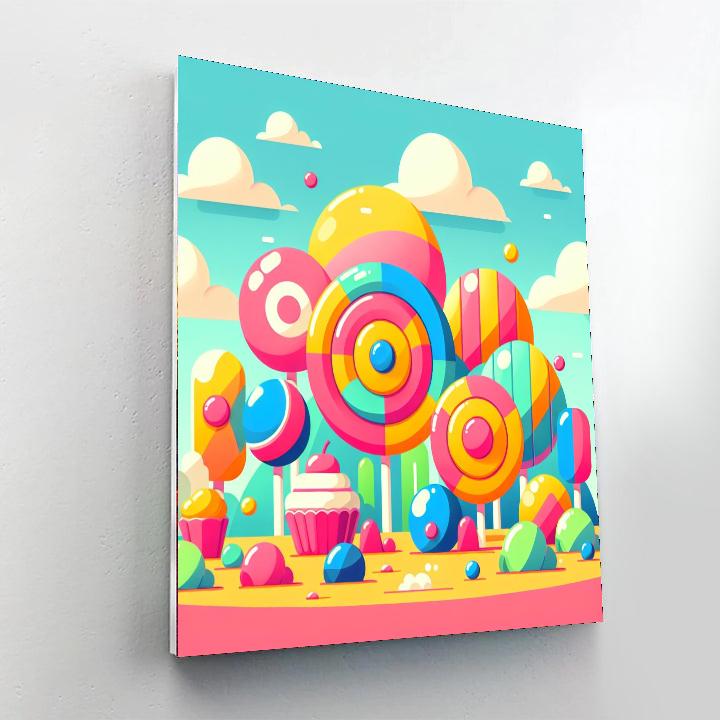 Sweet Tooth Candy World Painting By Numbers Kit