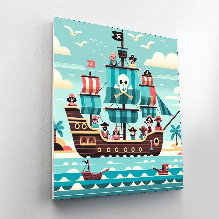 Seafaring Pirate Adventure DIY Paint By Numbers