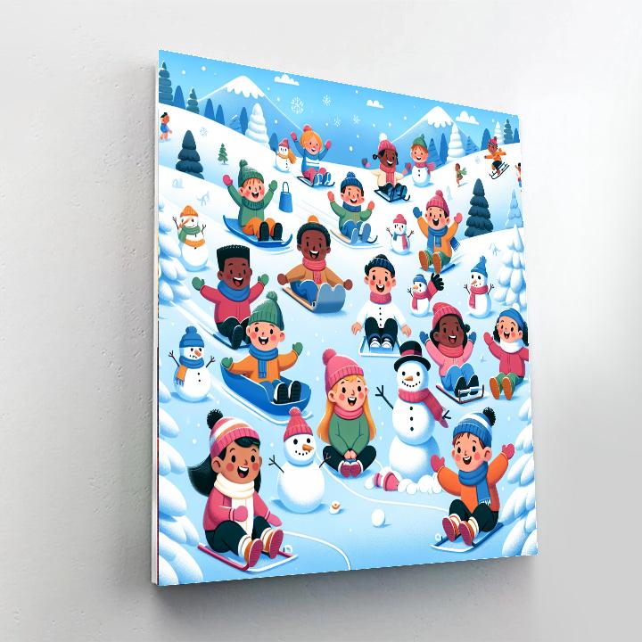 Playful Winter Festivities DIY Paint By Numbers