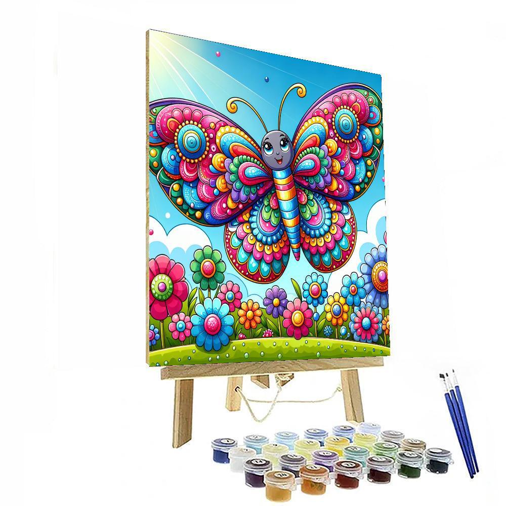 Dazzling Butterfly Painting By Numbers Kit