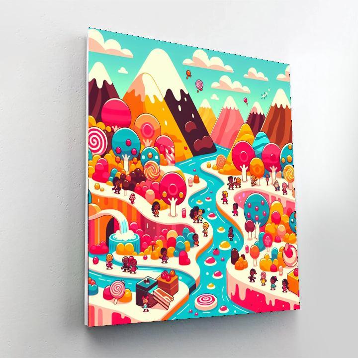 Vibrant Adventure In Candyland Number Painting