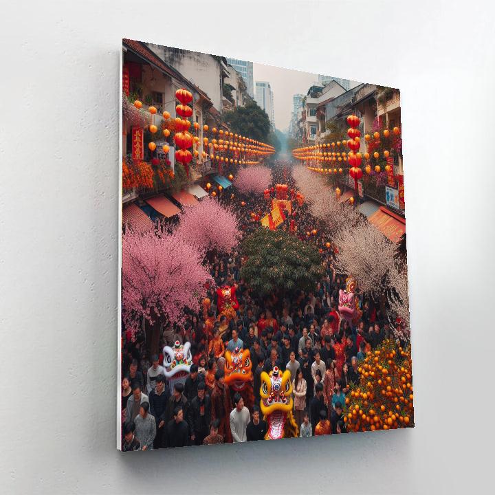 Tet Festival - Hanoi Painting Number Kit