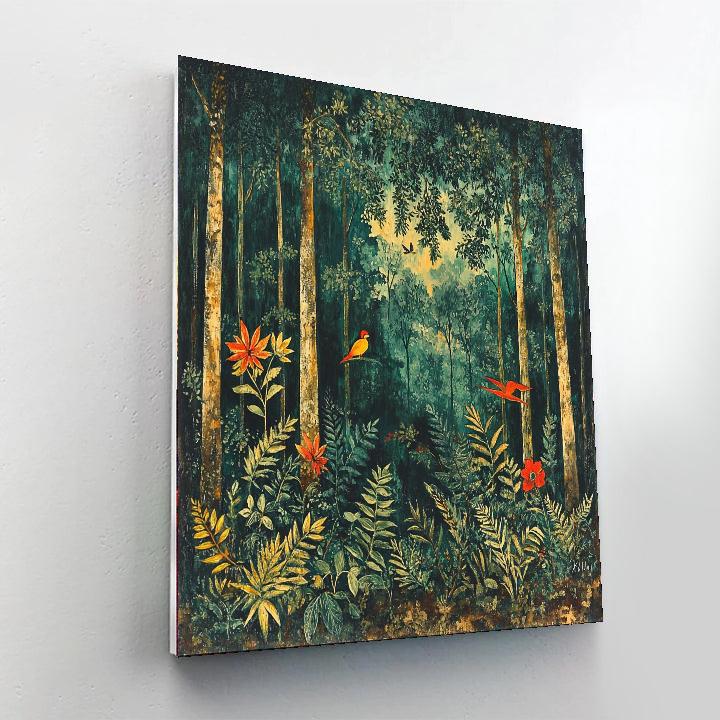 Frida Kahlo Inspired Symbolic Forest Echoes  Painting By Numbers Kit