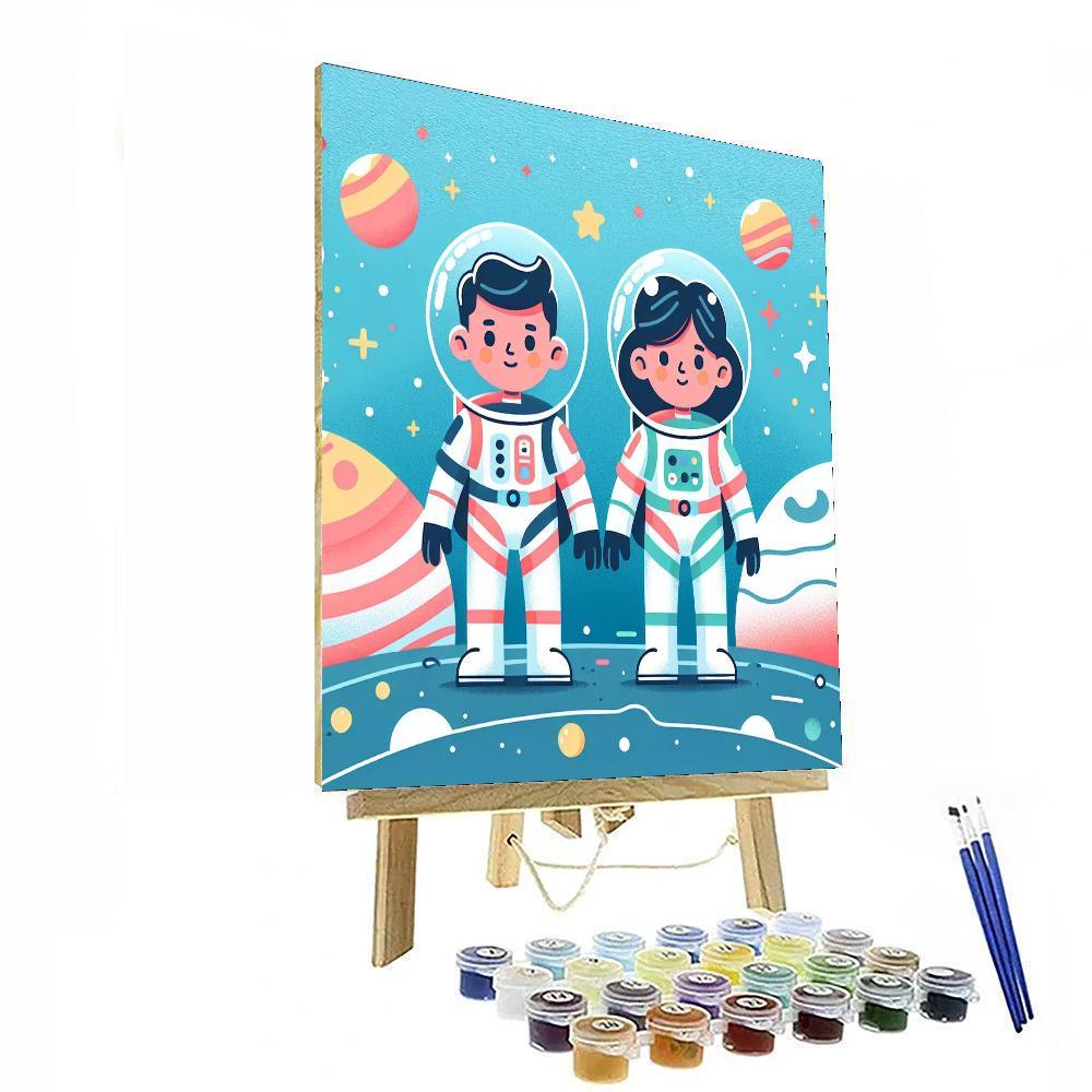 Astronaut Galaxy Exploration Numbered Painting Kits