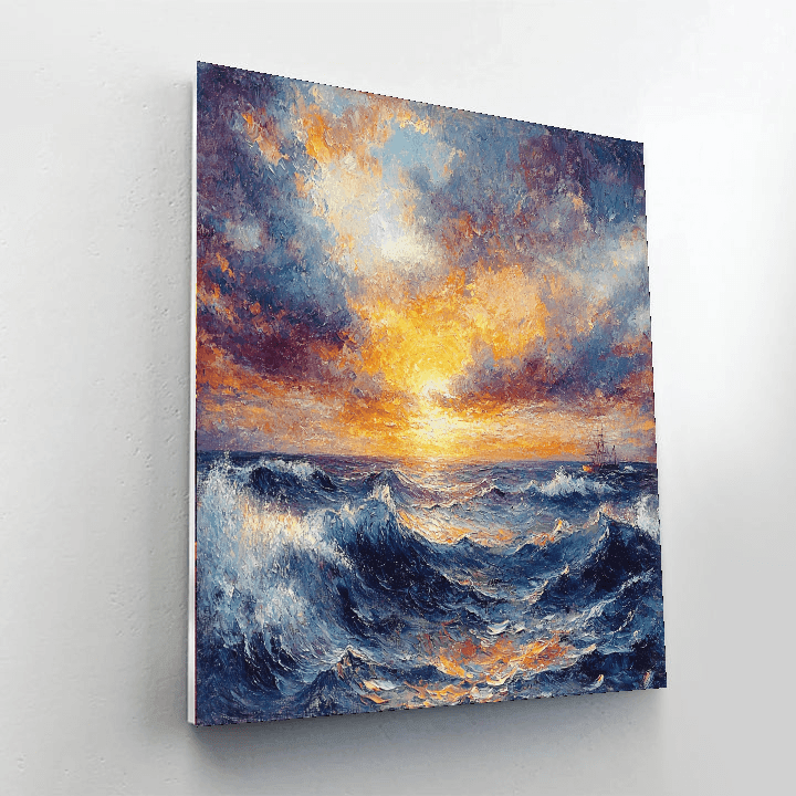 J.M.W. Turner Inspired Melancholic Waves  Paint By Numbers Kits