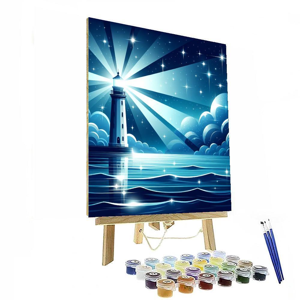 Mystical Lighthouse Glow Paint By Color