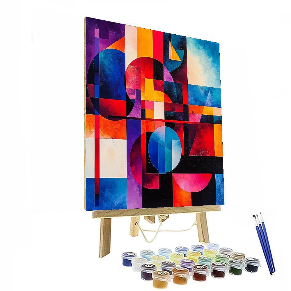 Kazimir Malevich Inspired Abstract Spectrum  Paint By Color