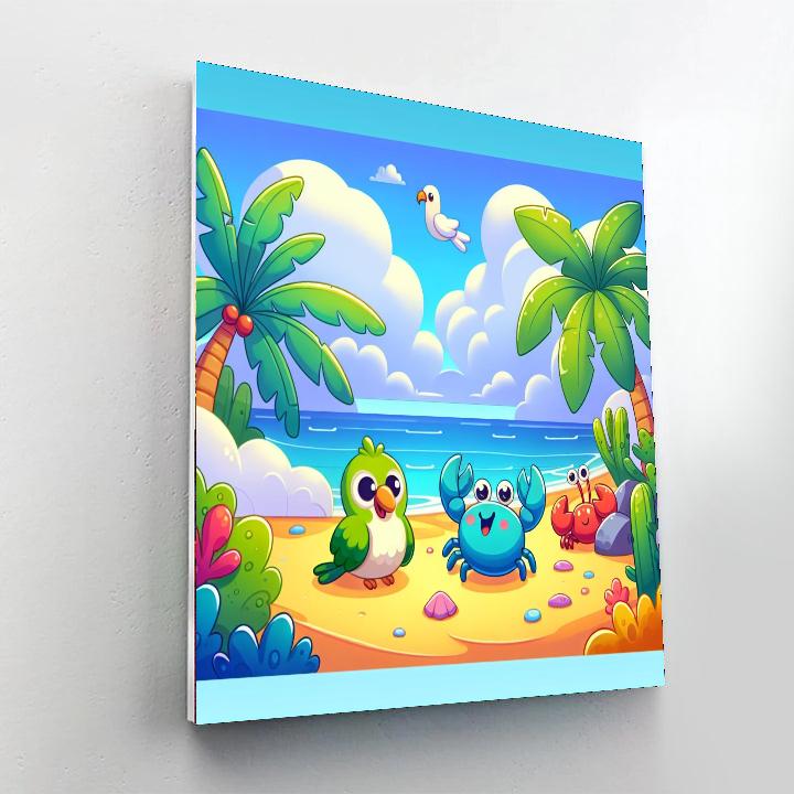 Tropical Island Fun Painting By Numbers Kit