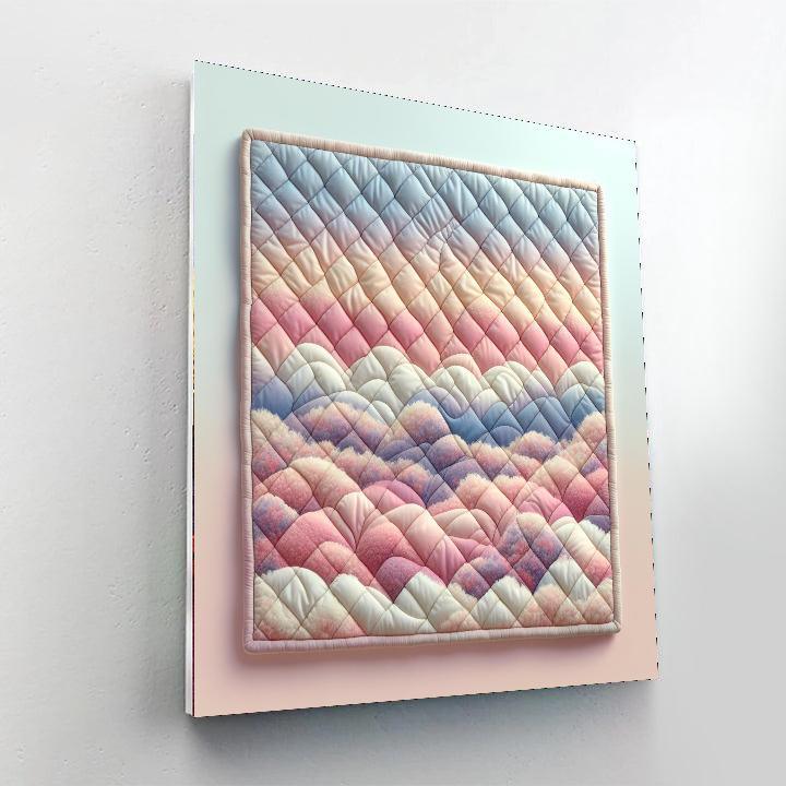 Pastel Sunrise Quilted Throw Paint By Number