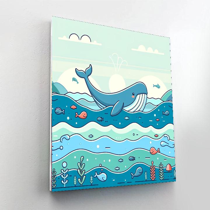 Friendly Whale's Ocean Journey Numbered Painting Kits