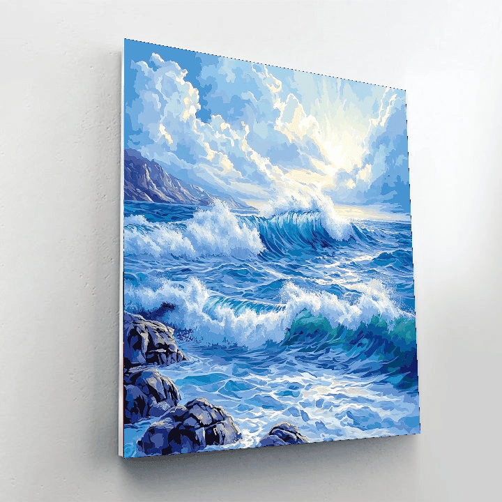 Katsushika Hokusai Inspired Waves Of Change  Painting By Numbers Kit