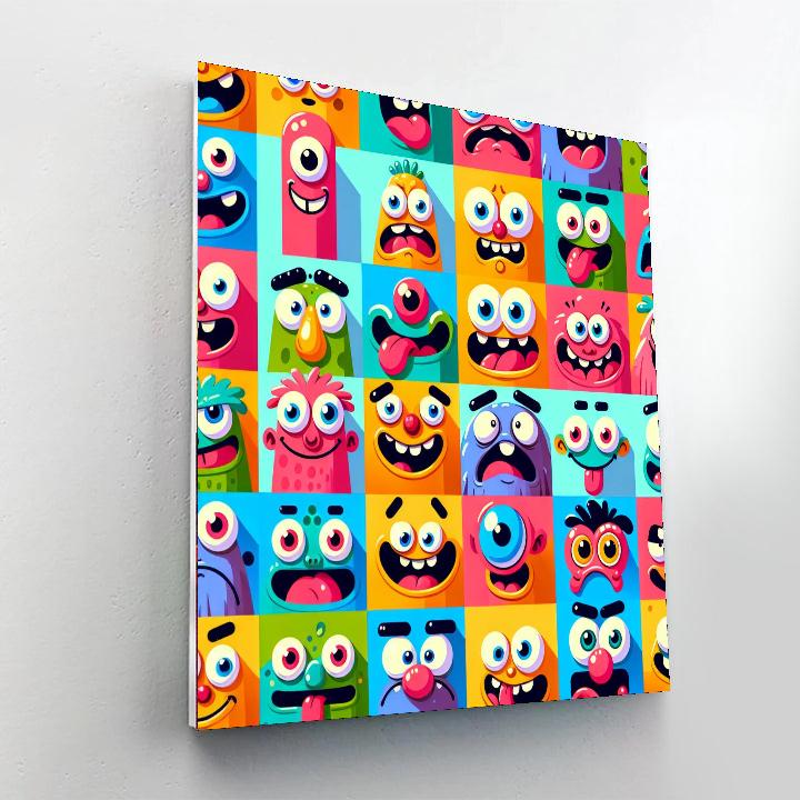 Funny Faces And Silly Expressions Paint By Color