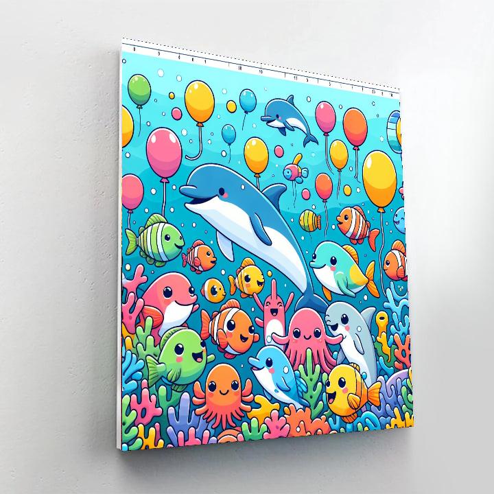 Colorful Ocean Party Number Painting