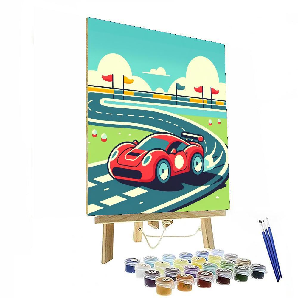 Dynamic Sports Car DIY Paint By Numbers