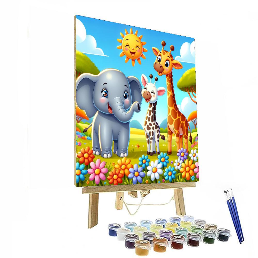Charming Wildlife Expedition Number Painting