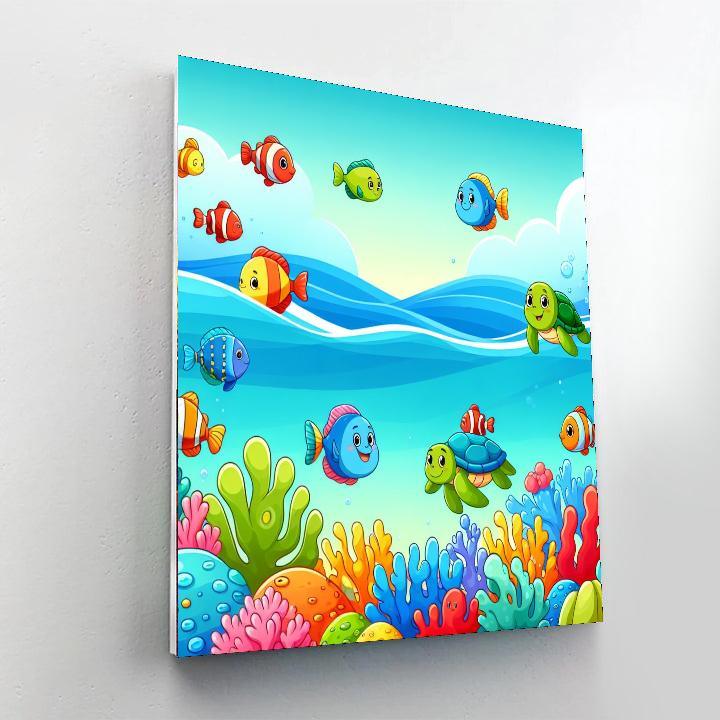 Cute Underwater Adventure Paint By Color