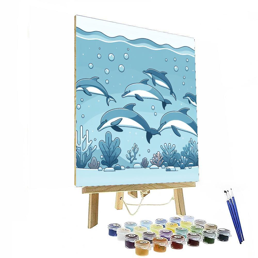 Dreamy Dolphin Dive Paint By Numbers Kits