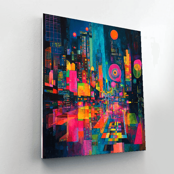 Wassily Kandinsky Inspired Abstract Citylights  Paint By Numbers Kits