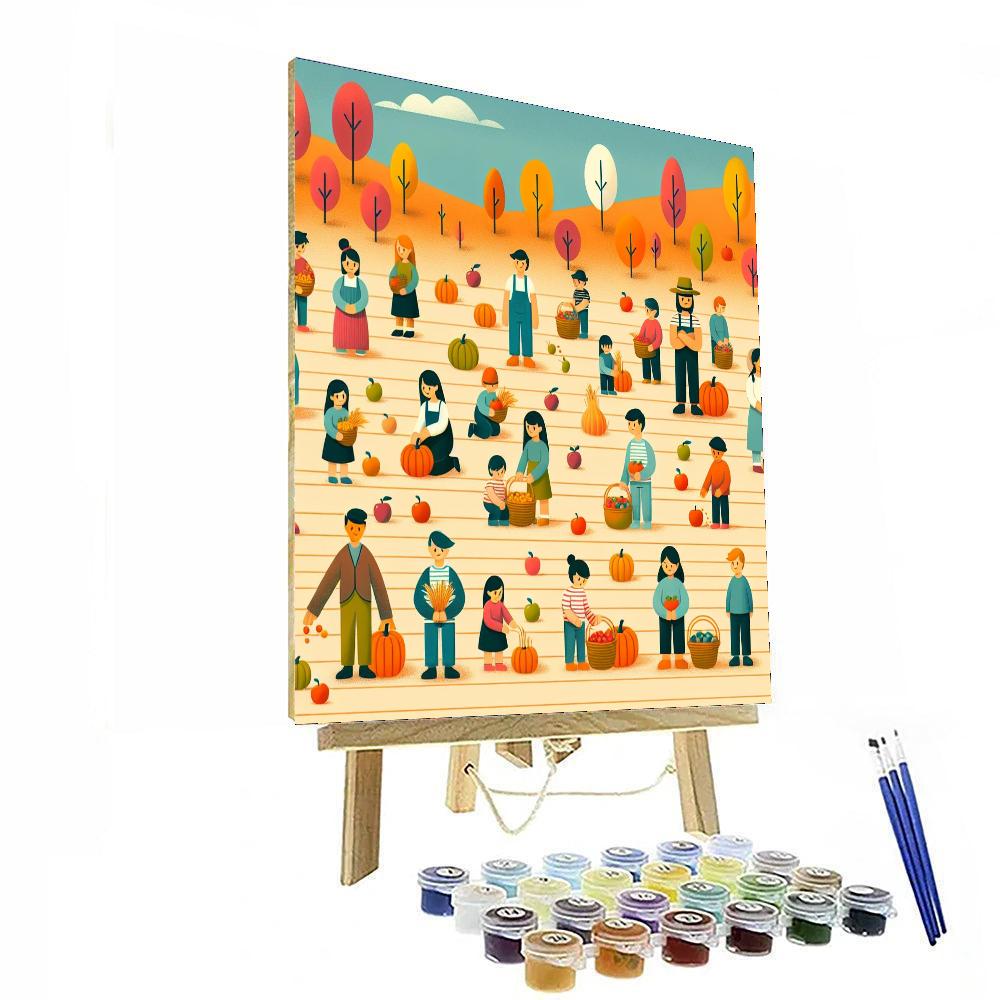 Happy Harvest Gathering Paint By Numbers Art