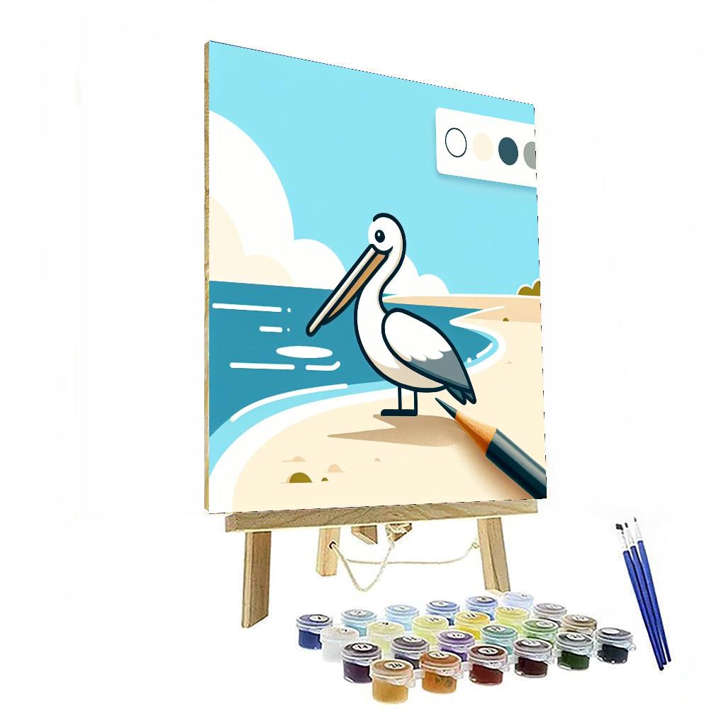 Perky Pelican Paint By Numbers Art