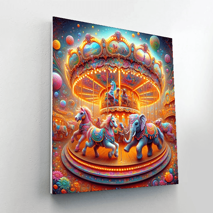 Magical Carousel Adventure Painting Number Kit