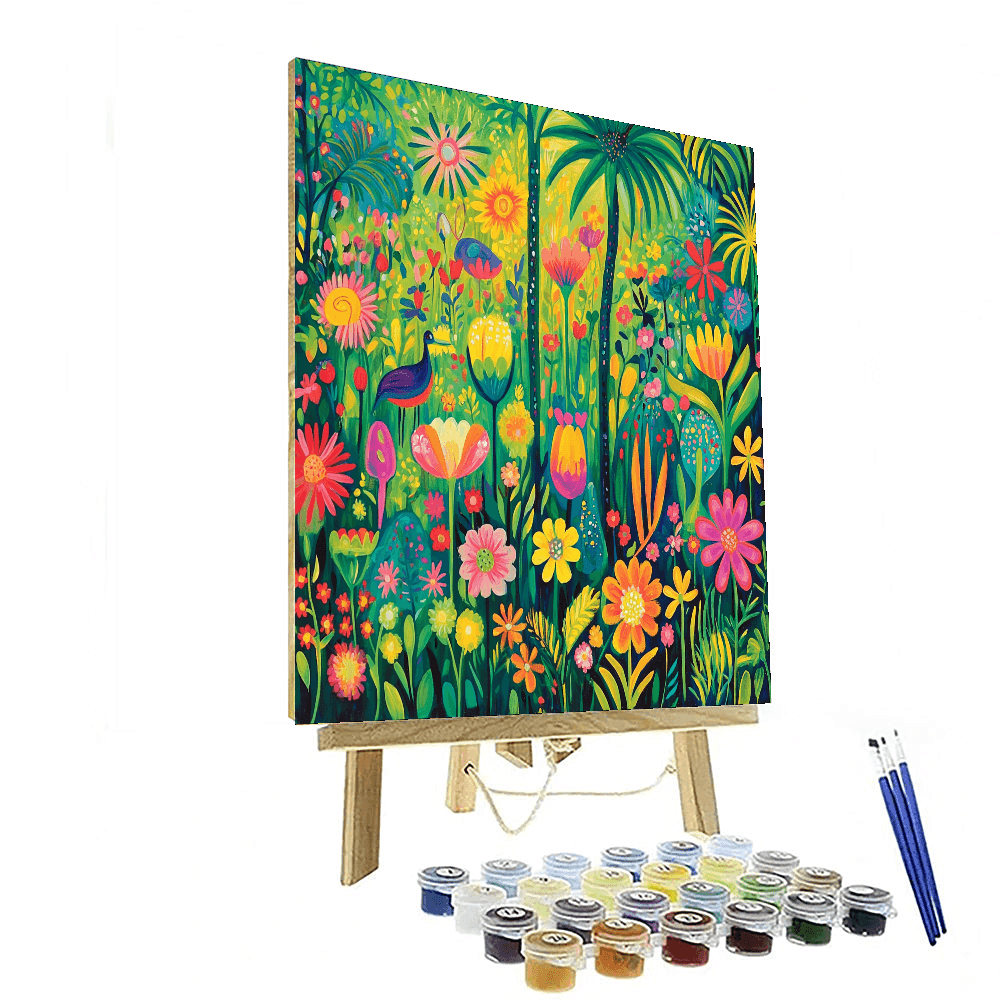 Henri Rousseau Inspired Whimsical Gardens  Painting By Numbers Kit