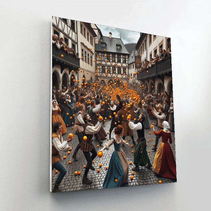 Battle Of The Oranges - Italy Number Painting
