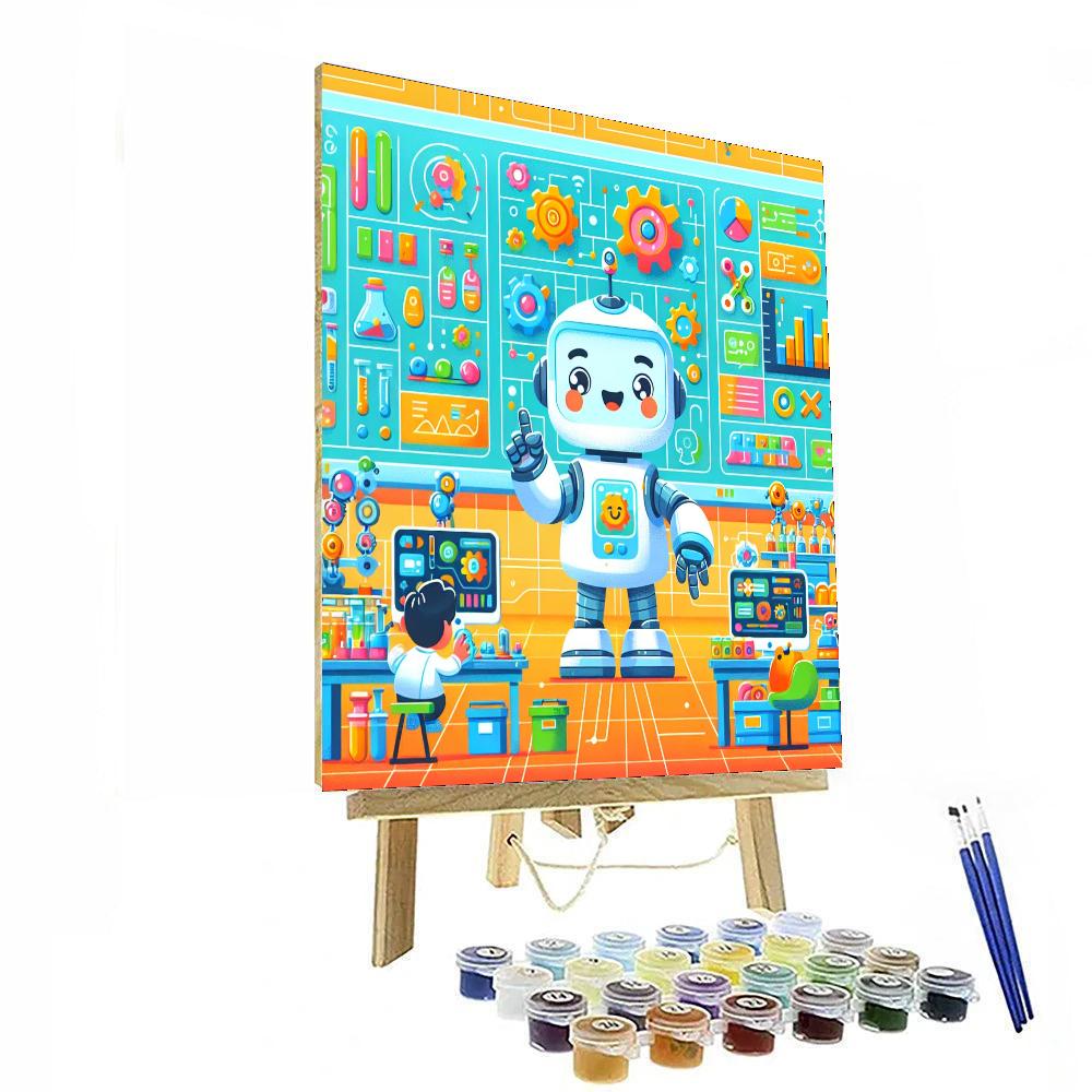 Robot Laboratory Adventure Painting Number Kit