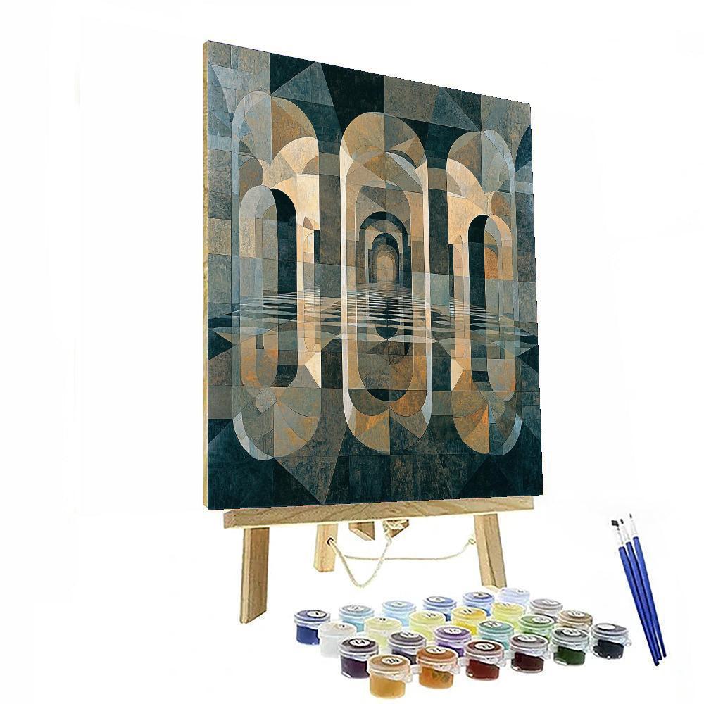 M.C. Escher Inspired Complex Reflections  Paint By Numbers Kits