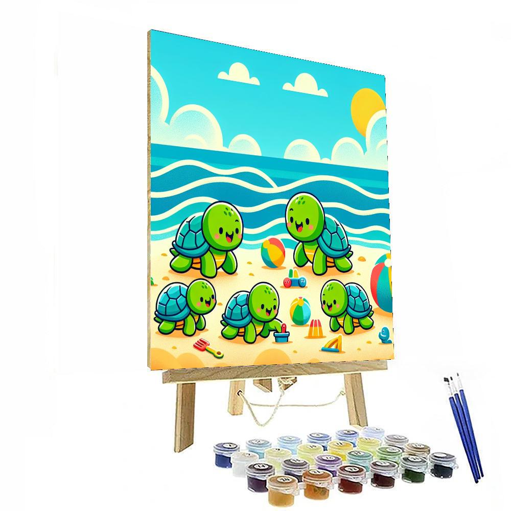 Jolly Turtle Family Numbered Painting Kits