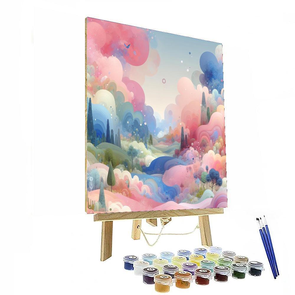 Pastel Dream Landscape Paint By Numbers Art