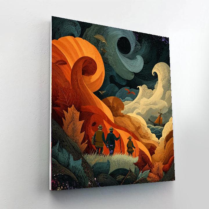 Mother's Autumn Embrace Numbered Painting Kits