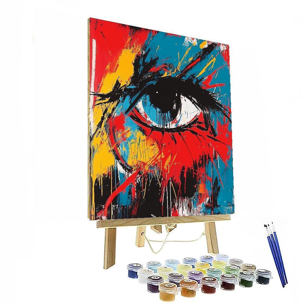 Jean-Michel Basquiat Inspired Inner Universe  Paint By Color