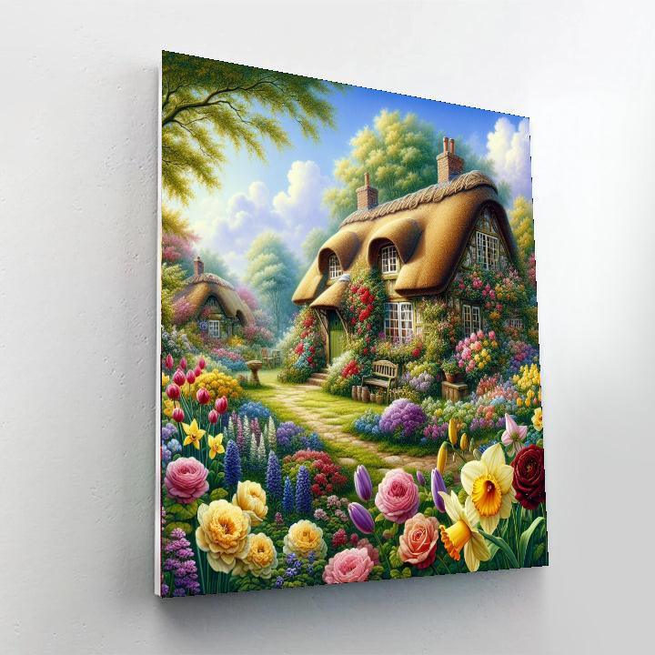 Idyllic Cottage Hideaway Numbered Painting Kits