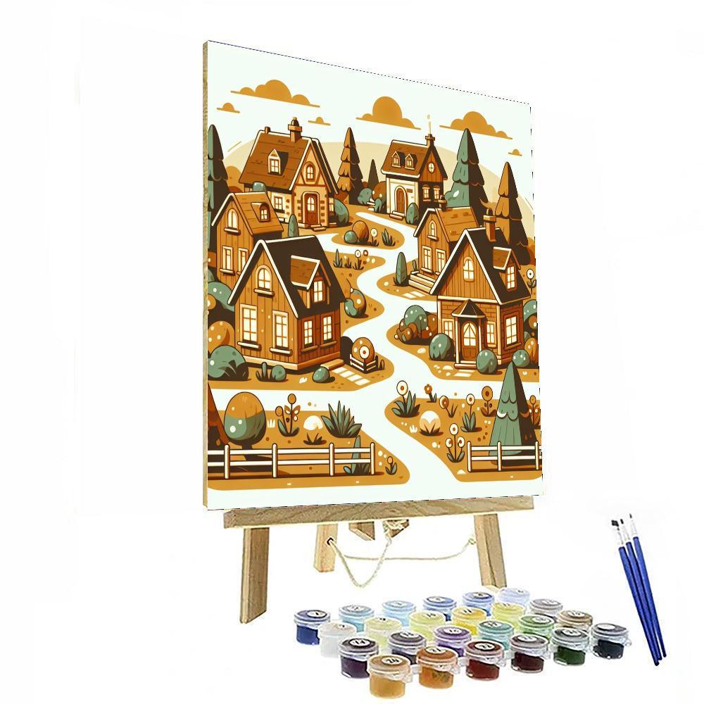 Cozy Cottages Numbered Painting Kits