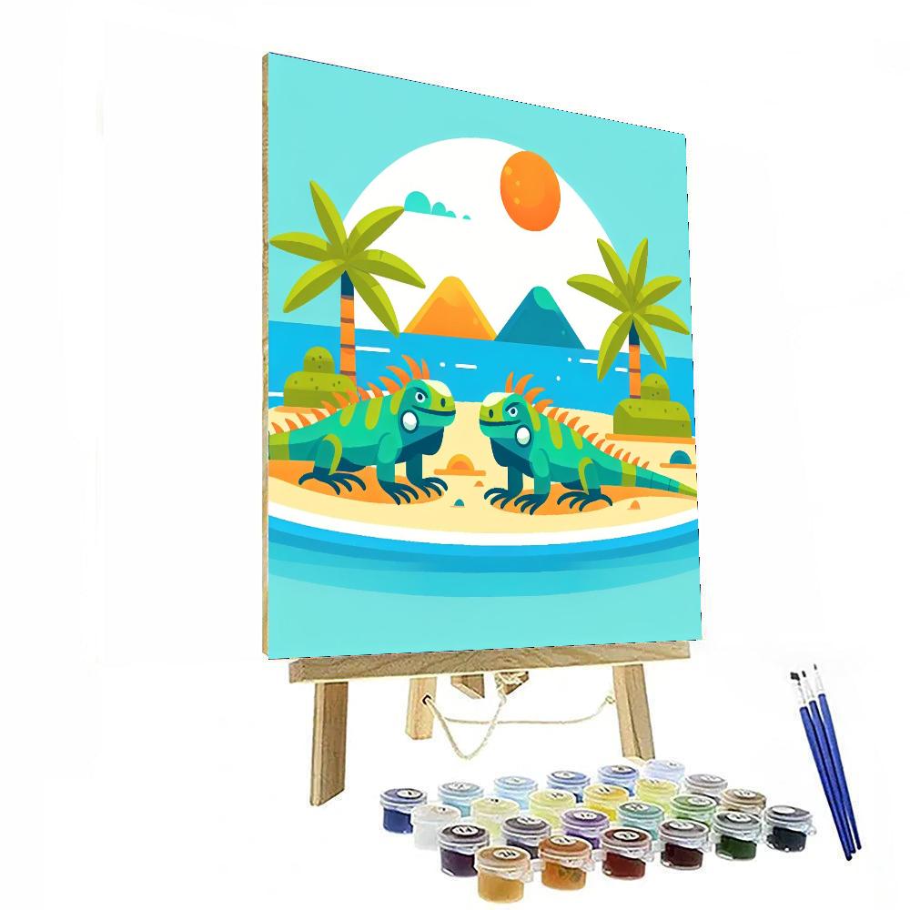 Imaginative Iguana Island Numbered Painting Kits