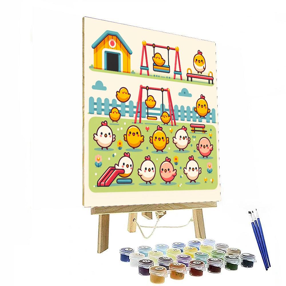 Cheerful Chick Playground Painting By Numbers Kit