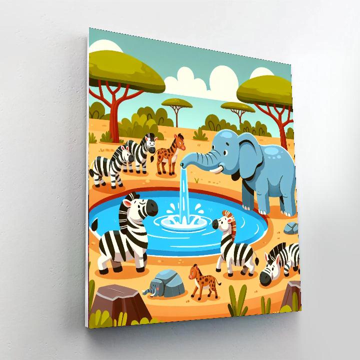 Safari Splash Spectacle Paint By Color